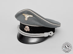 A Mint Waffen-Ss Officer’s Private Purchase Visor Cap By W. Welhausen