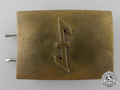 A National Socialist School Student's Belt Buckle With Vertical Wolfsangel