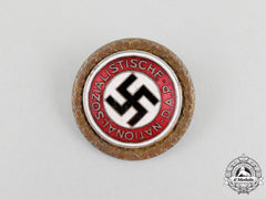A Nsdap Golden Party Badge To Heinrich Voegtle By Deschler & Sohn Of Munich; Large Version