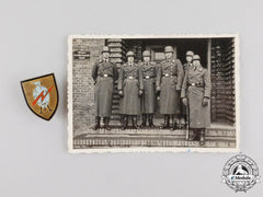A Rare Luftwaffe Signals Unit Badge With Wartime Photo Of Unit Members & Ordering Letters