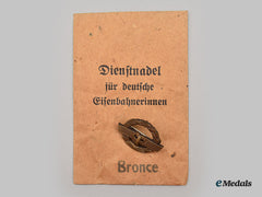 Germany, Third Reich. A German Female Railway Staff Service Badge, Bronze Grade