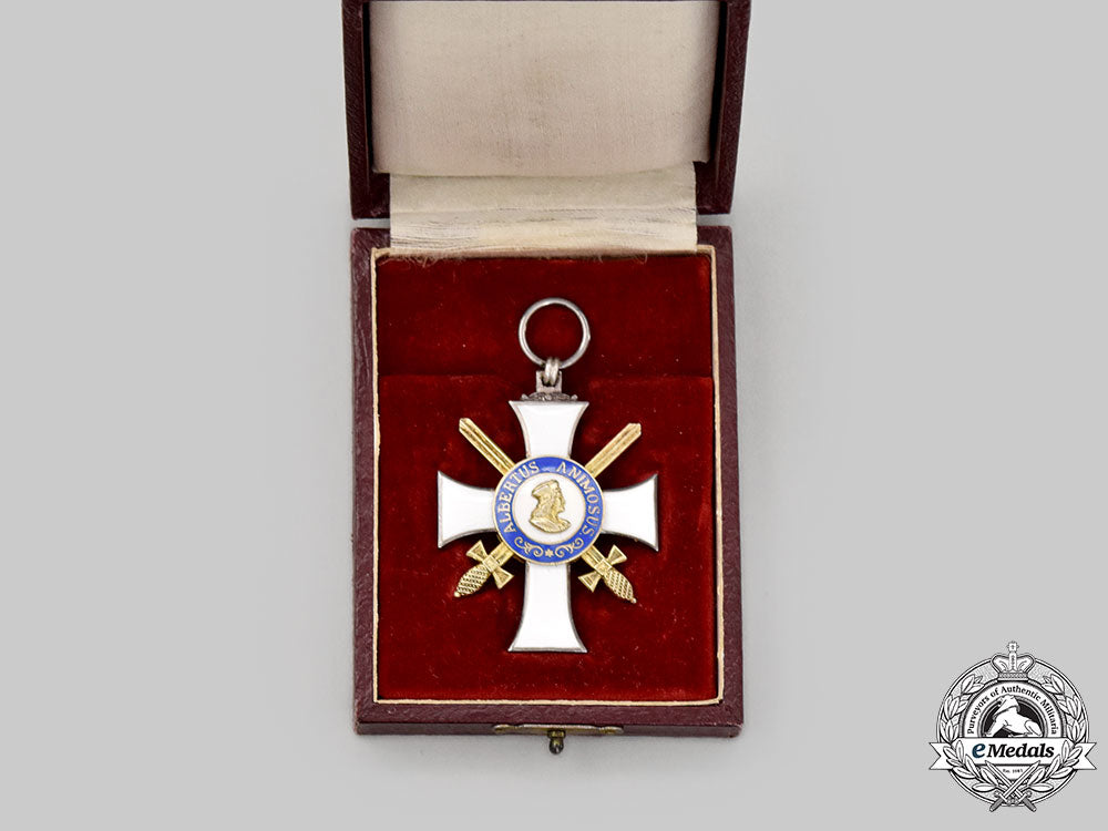 saxony,_kingdom._an_albert_order,_ii_class_knight’s_cross_with_swords_and_case,_by_g.a._scharffenberg,_c.1890_l22_mnc0122_949
