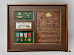 Canada, Commonwealth. Service Medals And Plaque Dedicated To Sergeant G.s. Naulls, Canadian Armed Forces