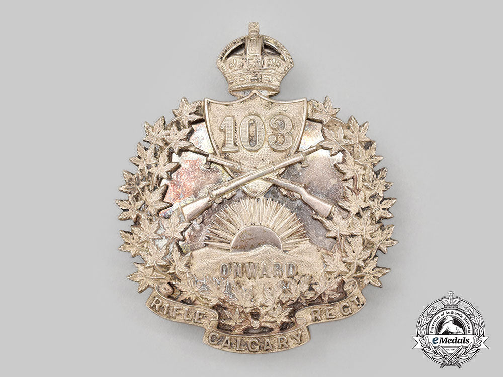 canada,_dominion._a103_rd_regiment(_calgary_rifles)_cross-_belt_badge,_c.1912_l22_mnc0175_932_1