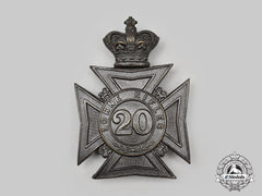 Canada, Dominion. A 20Th Halton Battalion, Lorne Rifles Shoulder Belt Plate With Queen's Crown, C. 1881