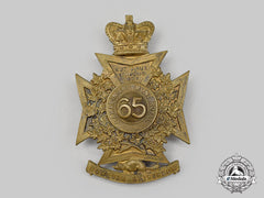 Canada, Dominion. A 65Th Regiment, Carabiniers Mont-Royal (Mount Royal Rifles) Helmet Plate With Queen's Crown, C.1889
