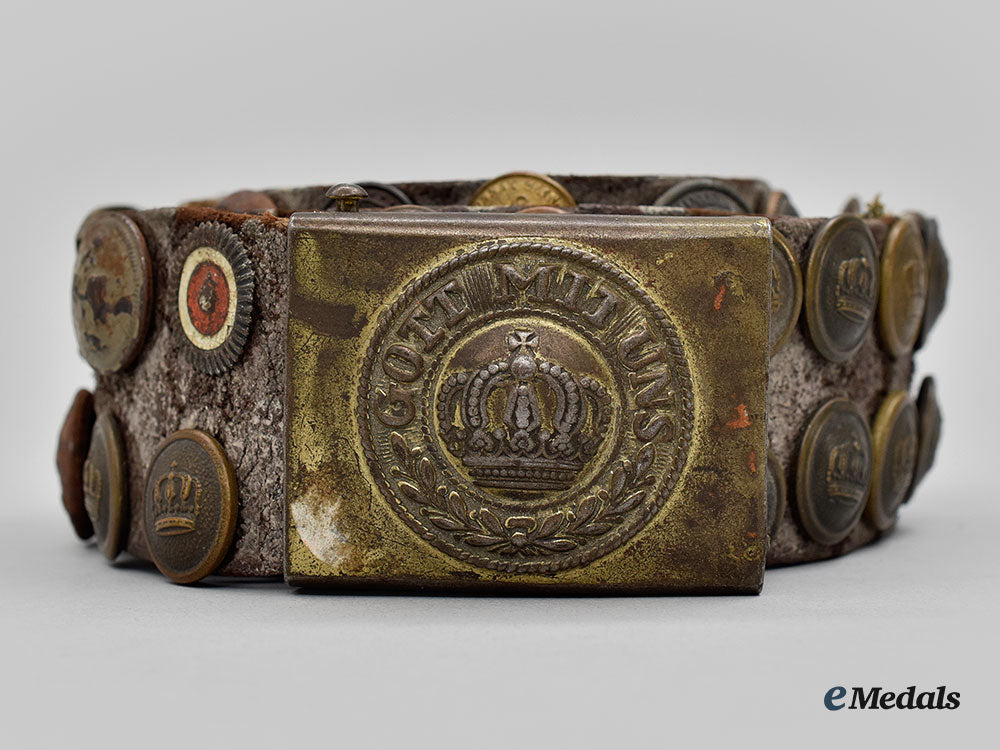 germany,_imperial._a_heer_em/_nco’s_belt_and_buckle,_with_souvenir_buttons_and_insignia_l22_mnc0273_545