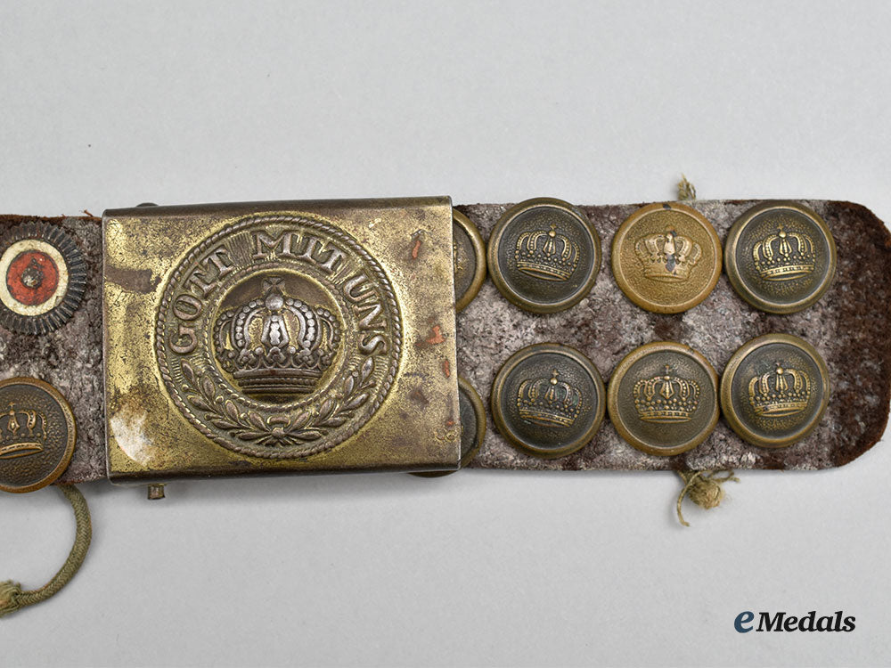 germany,_imperial._a_heer_em/_nco’s_belt_and_buckle,_with_souvenir_buttons_and_insignia_l22_mnc0277_548