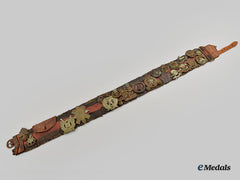United Kingdom. A Unique Belt With Souvenir Buttons And Cap Badges