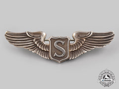 United States. A Sterling Silver Army Air Force Service Pilot Badge, By N.s. Meyer Of New York