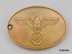 Germany, Ss. A Rare Unissued Staatliche Kriminalpolizei Warrant Disc