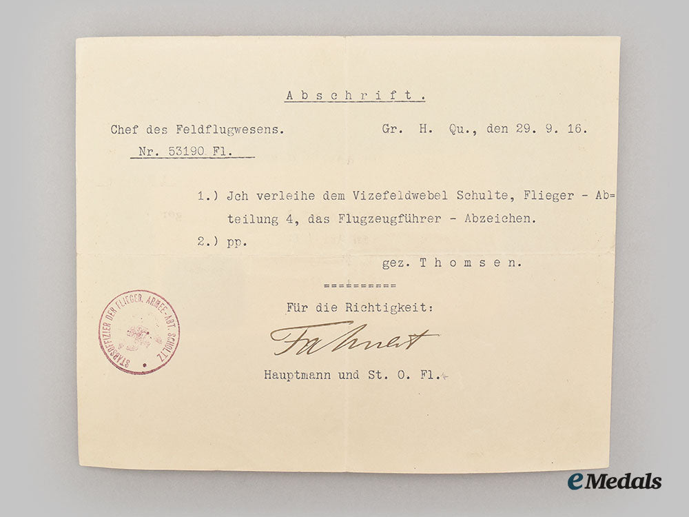 germany,_imperial._the_awards_and_notices_of_vizefeldwebel_schulte,_fliegerabteilung_nr.4_l22_mnc0593_956