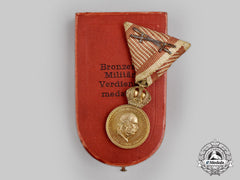 Austria, Imperial. A Military Merit Medal, Bronze Grade With Swords And Case, By Zimbler