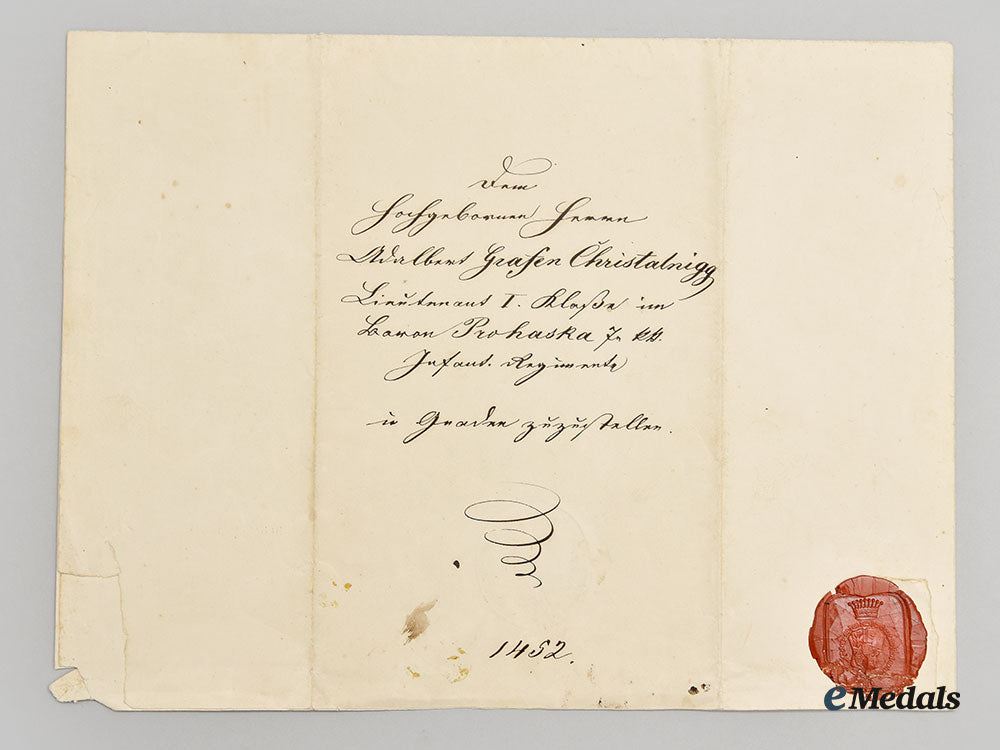 austria,_imperial._a_chamberlain_appointment_document_to_adalbert_grafen_christalnigg,1861_l22_mnc0757_883_1