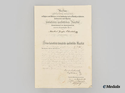 austria,_imperial._a_chamberlain_appointment_document_to_adalbert_grafen_christalnigg,1861_l22_mnc0760_884_1
