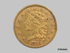 United States. A "Classic Head" Two And A Half Dollar Gold Coin, 1836