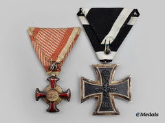 Austria, Imperial. A First War Iron Cross And 1849 Merit Cross