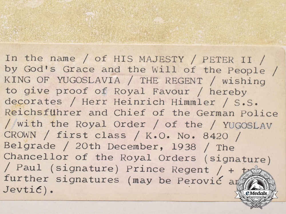 germany,_ss._a_rare_award_document_for_an_order_of_the_yugoslav_crown,_i_class,_to_reichsführer-_ss_heinrich_himmler_l22_mnc1020_767_1