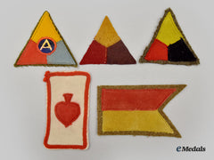 United States. Five First War Aef Army Tank Corps Patches