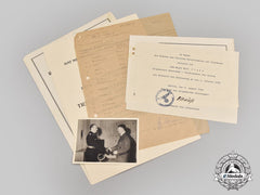 Germany, Third Reich. A Mixed Lot Of Award Documents, With Rare Signatures