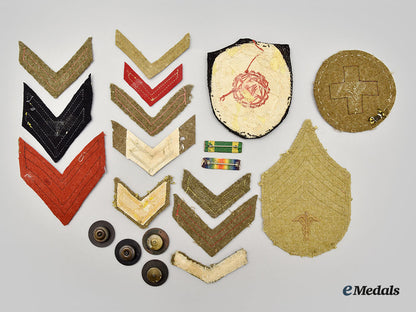 united_states._fourteen_first_war_aef_insignia,_two_ribbon_bars_and_four_collar_disks_l22_mnc1264_051