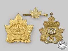 Canada, Cef. A Lot Of Three First War Badges