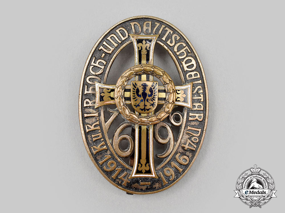 austria-_hungary,_empire._an_infanterie-_regiment_hoch_und_deutschmeister_nr.4_tradition_badge,_by_rozet&_fischmeister_l22_mnc1517_741_1