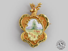 United States. A Gold Vermont Society Of Colonial Dames, Freedom And Unity Pin