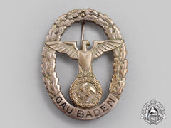 Germany, Third Reich. A Rare Gau Baden Honour Badge, Silver Grade Large Version, By Fr. Klett