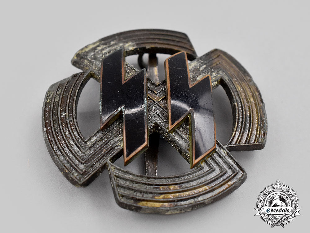 Germany, Ss. A Rare Germanic Proficiency Runes Badge, Bronze Grade ...
