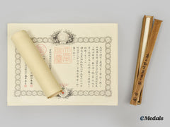 Japan, Empire. Three Order Of The Rising Sun Award Documents