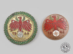 Germany, Third Reich. A Pair Of Tyrolean Marksmanship Badges