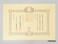 Japan, Empire. Three Order Of The Rising Sun Award Documents