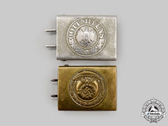 Germany, Third Reich. A Pair Of Enlisted Personnel Belt Buckles