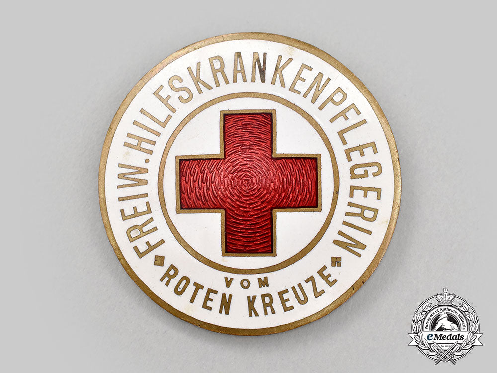 germany,_imperial._a_first_world_war_red_cross_volunteer_assistant’s_id_badge,_named_and_attributed,_by_friedrich_orth_l22_mnc2158_179