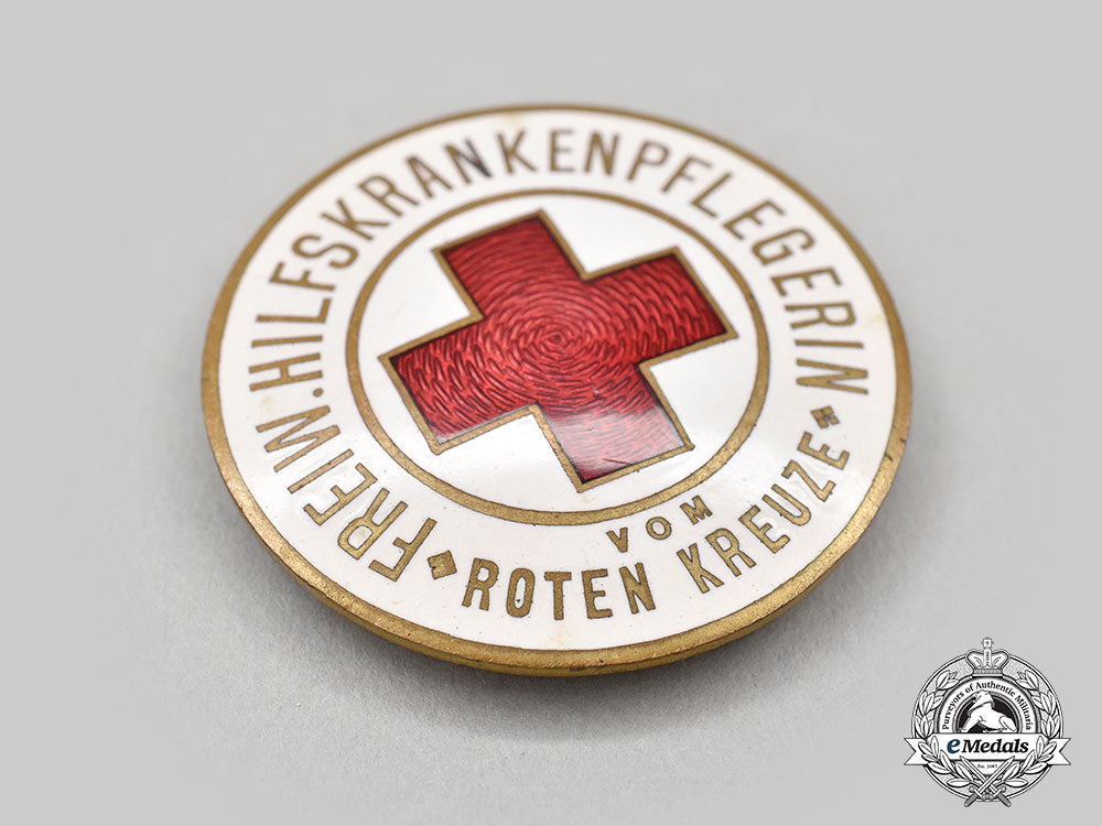 germany,_imperial._a_first_world_war_red_cross_volunteer_assistant’s_id_badge,_named_and_attributed,_by_friedrich_orth_l22_mnc2159_181
