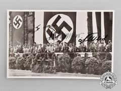 Germany, Third Reich. A Rare Signed Photo Of Ah, Himmler, And Dietrich