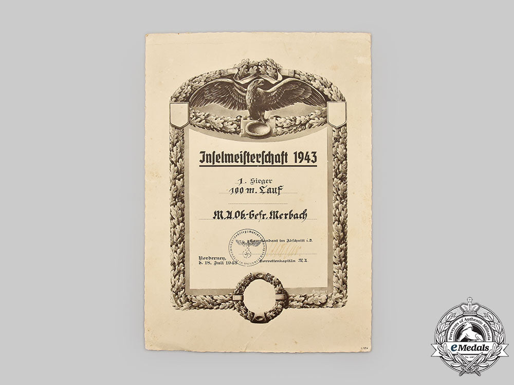 germany,_kriegsmarine._the_photo_album,_award_documents,_and_insignia_of_heinz_merrbach,_coastal_artillery_service_l22_mnc2222_931