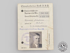 Germany, Ss. An Ss Identity Card To Oberscharführer Friedrich Hüsemann
