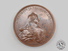 Russia, Imperial. A Table Medal For The Coronation Of Empress Anna, By S. Yudin, 1730