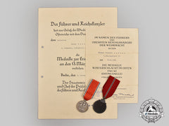 Germany, Wehrmacht. A Pair Of Service Medals, With Award Documents