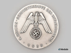 Germany, Hj. A Scarce 1939 4Th National Ski Competition Prize Medal, By Deschler & Sohn