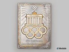 Germany, Third Reich. A 1936 Berlin Olympics Merit Plaque