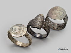 Germany, Imperial; Austria, Empire. Three First War Patriotic Rings