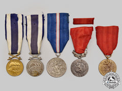 Czechoslovakia, Republic. A Lot Of Five Medals