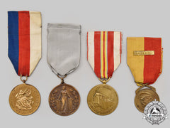 Czechoslovakia, Republic. A Lot Of Four Medals