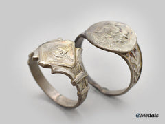 Germany, Imperial; Austria, Empire. Two First War Patriotic Rings