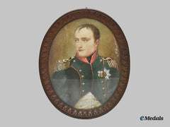 France, Kingdom. A Hand Painted Miniature Portrait Of Napoleon Bonaparte