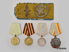 Russia, Soviet Union. A Lot Of Medals & Shoulder Board Insignia