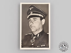 Germany, Ss. A Signed Postcard Of Ss-Standartenführer Fritz Witt